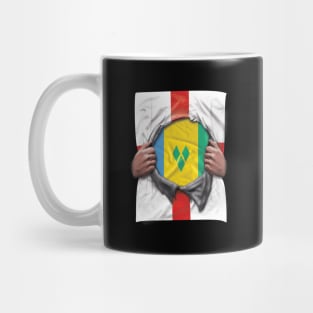 St Vincent And The Grenadines Flag English Flag Ripped - Gift for Saint Vincentian From St Vincent And The Grenadines Mug